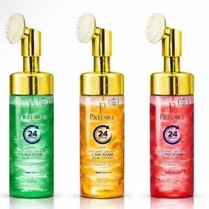 Predire Gold, Red, and Green Lava Foam Facial Cleanser BUNDLE ~ Retail $435